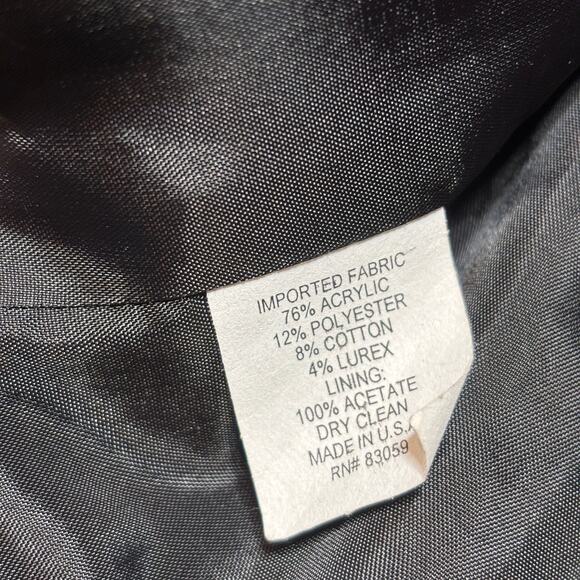 Supply Demand Blazer Jacket L Y2K Multicolor Tweed Ribbon Retro Artsy Statement - Picture 4 of 6